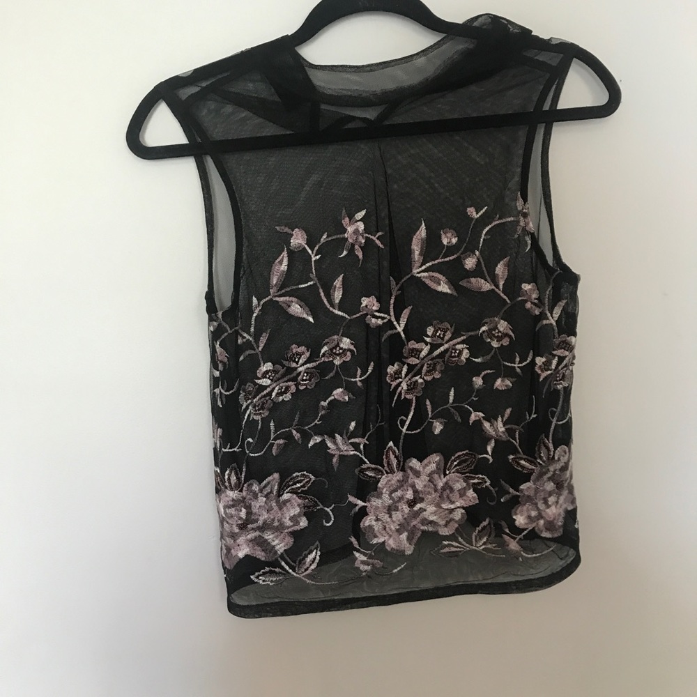 LF clear mesh crop top